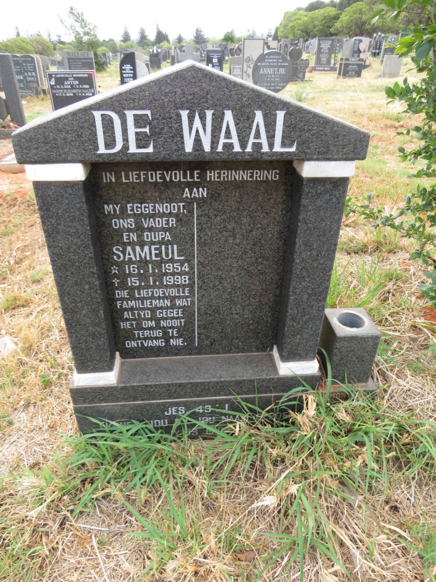 WAAL Sameul, de 1954-1998