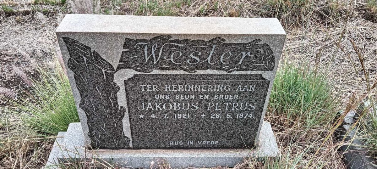 WESTER Jakobus Petrus 1921-1974