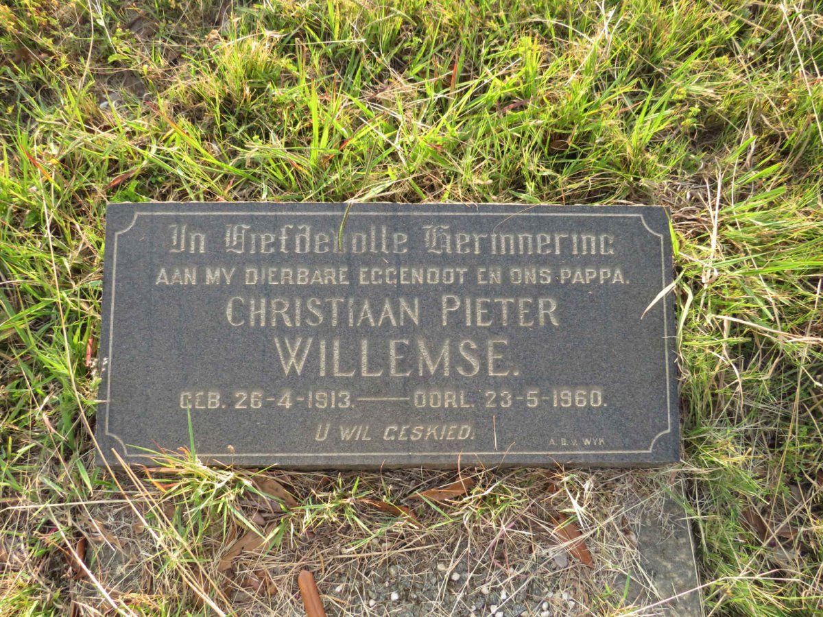 WILLEMSE Christiaan Pieter 1913-1960