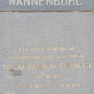 WANNENBURG Helena Barendina Treonetta nee VAN WYK 1917-1976