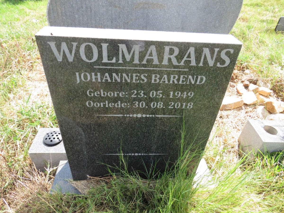 WOLMARANS Johannes Barend 1949-2018