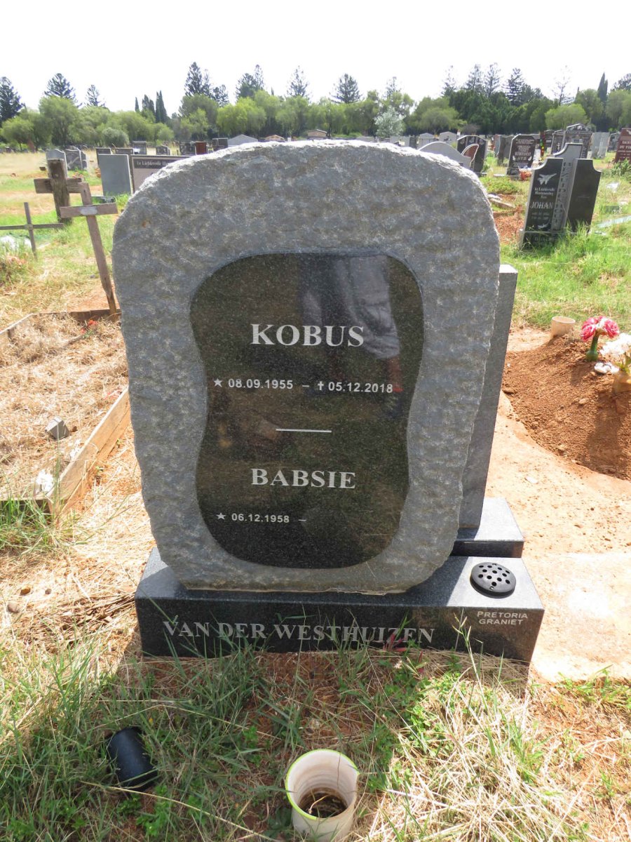 WESTHUIZEN Kobus, van der 1955-2018 & Babsie 1958- 
