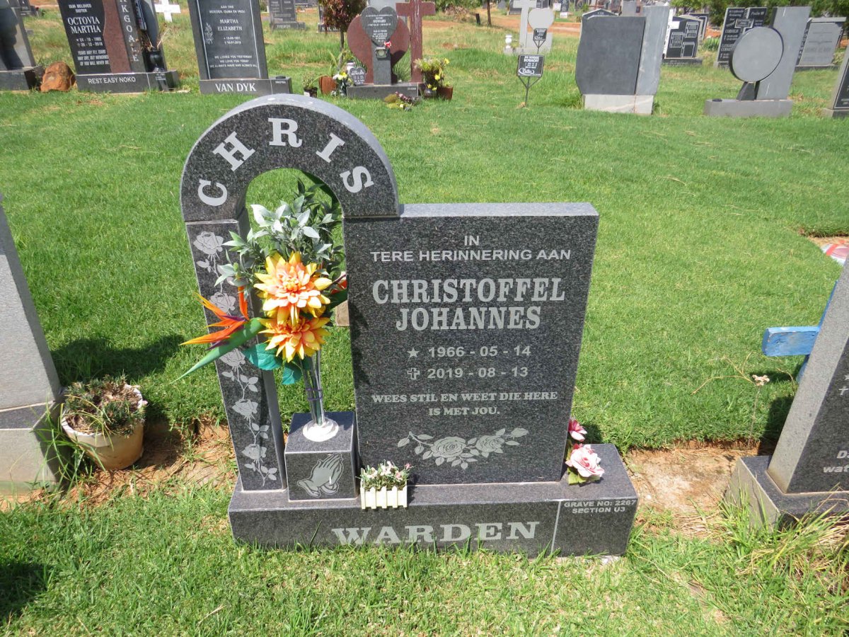 WARDEN Christoffel Johannes 1966-2019
