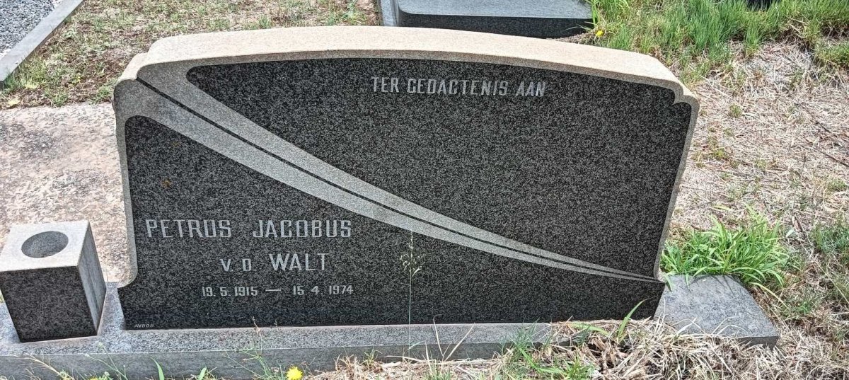 WALT Petrus Jacobus, v.d. 1915-1974