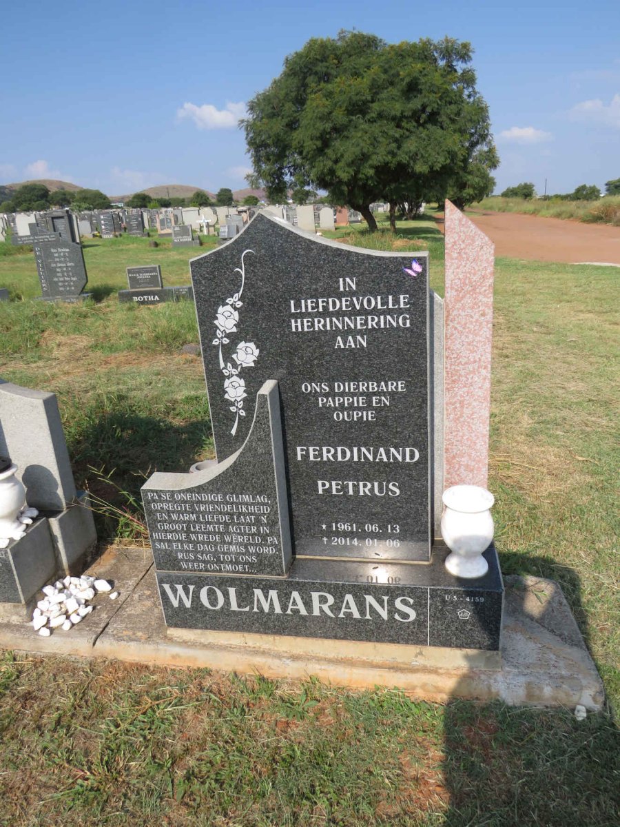 WOLMARANS Ferdinand Petrus 1961-2014
