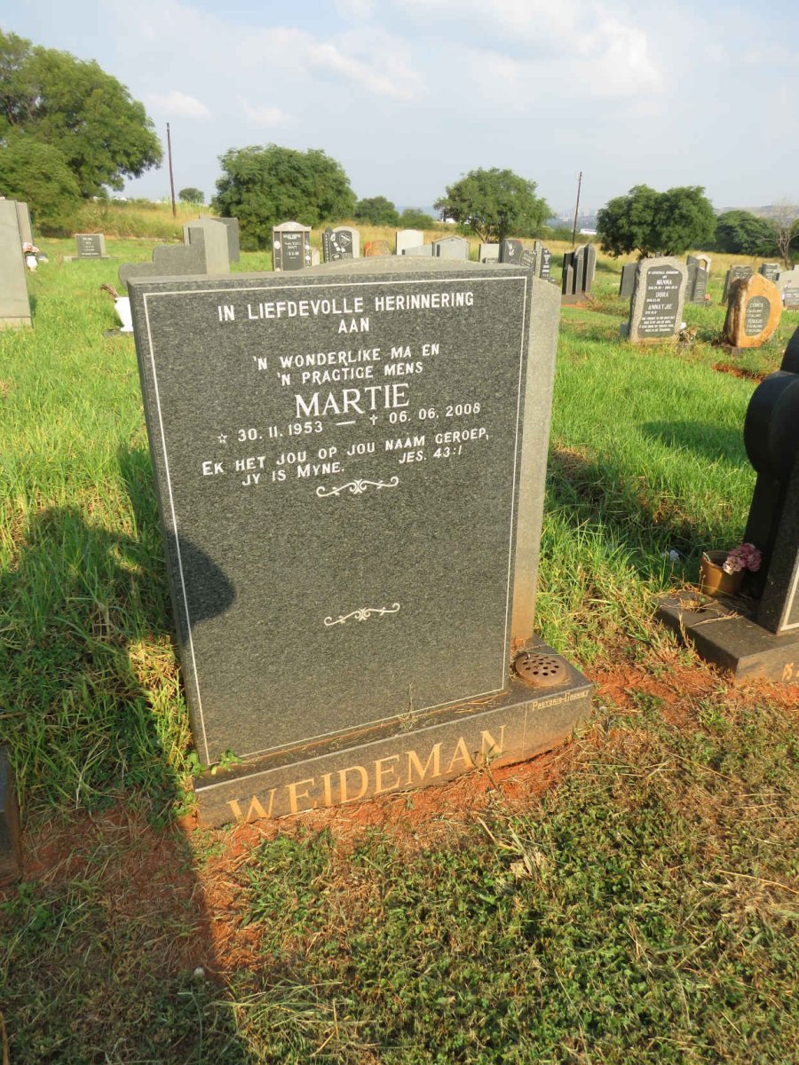WEIDEMAN Martie 1953-2008