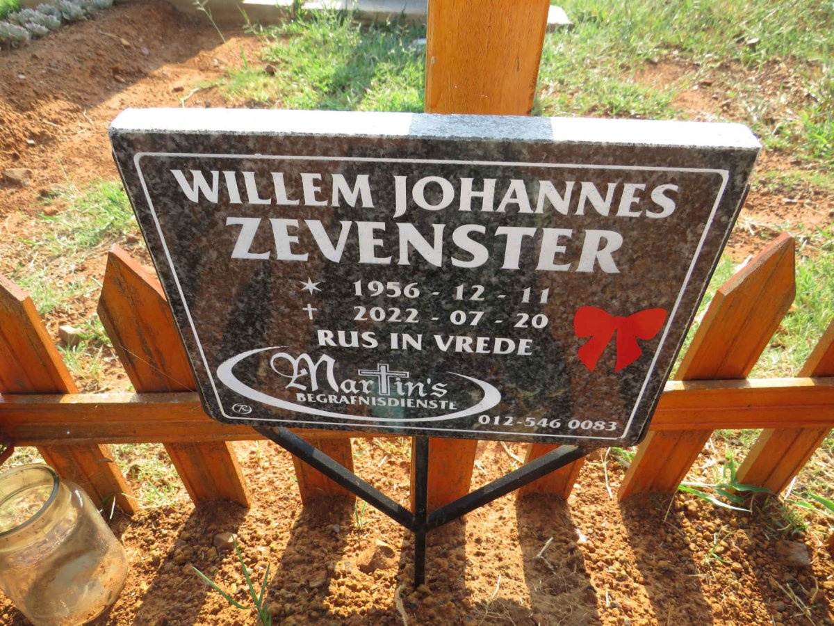 ZEVENSTER Willem Johannes 1956-2022