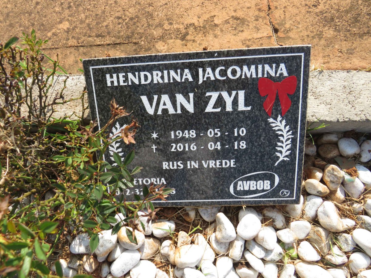 ZYL Hendrina Jacomina, van 1948-2016