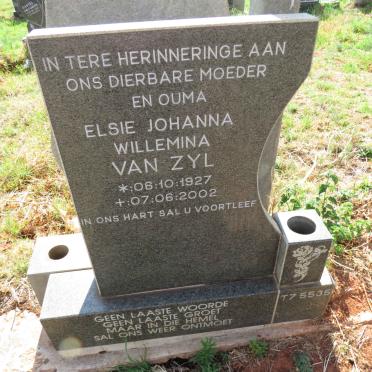 ZYL Elsie Johanna Willemina, van 1927-2002