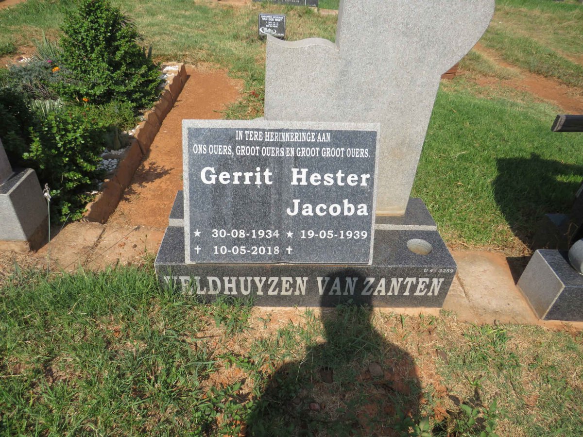 ZANTEN Gerrit, VELDHUYZEN VAN 1934-2018 & Hester Jacoba 1939- _1