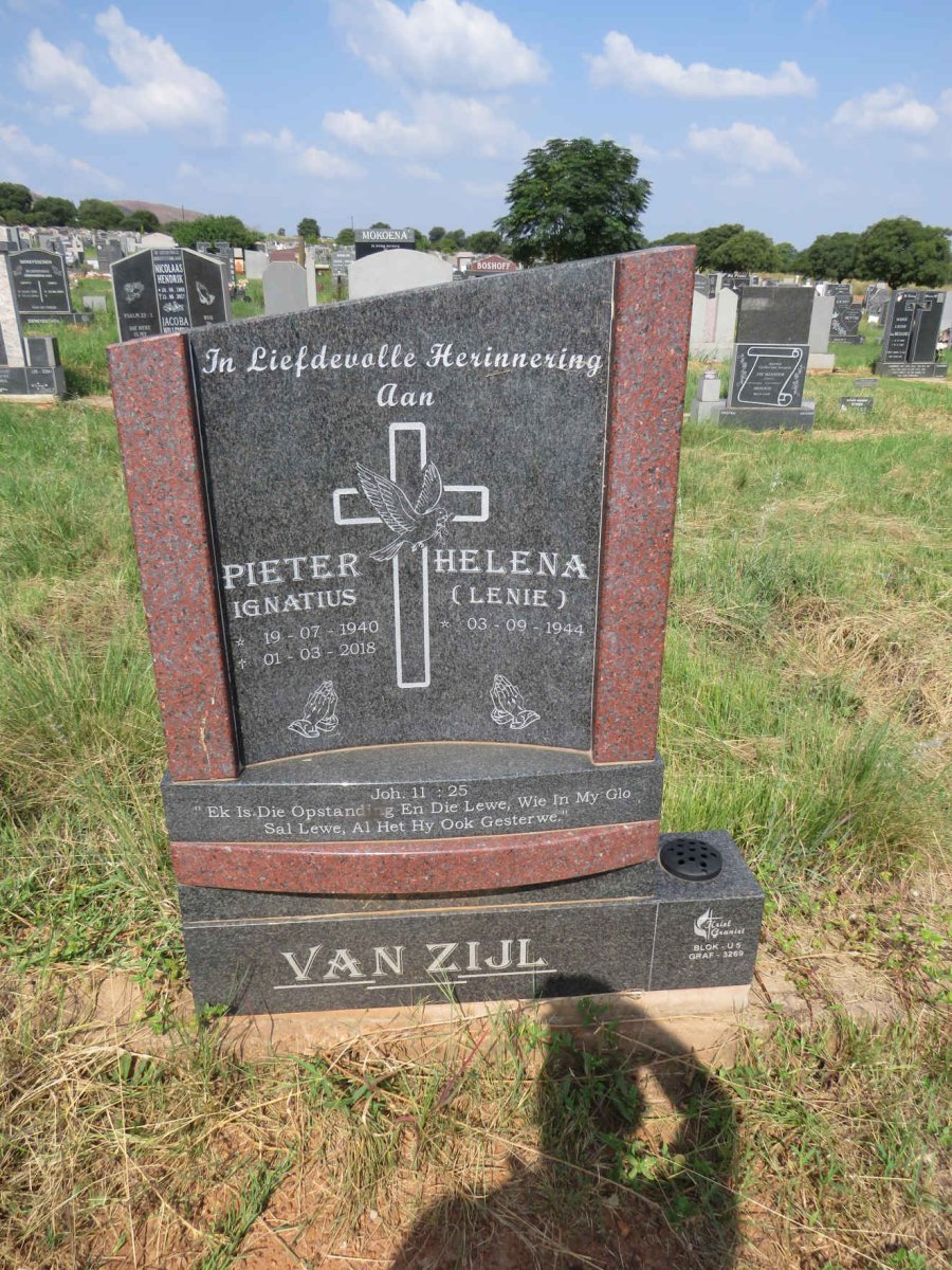 ZIJL Pieter Ignatius, van 1940-2018 & Helena 1944- 
