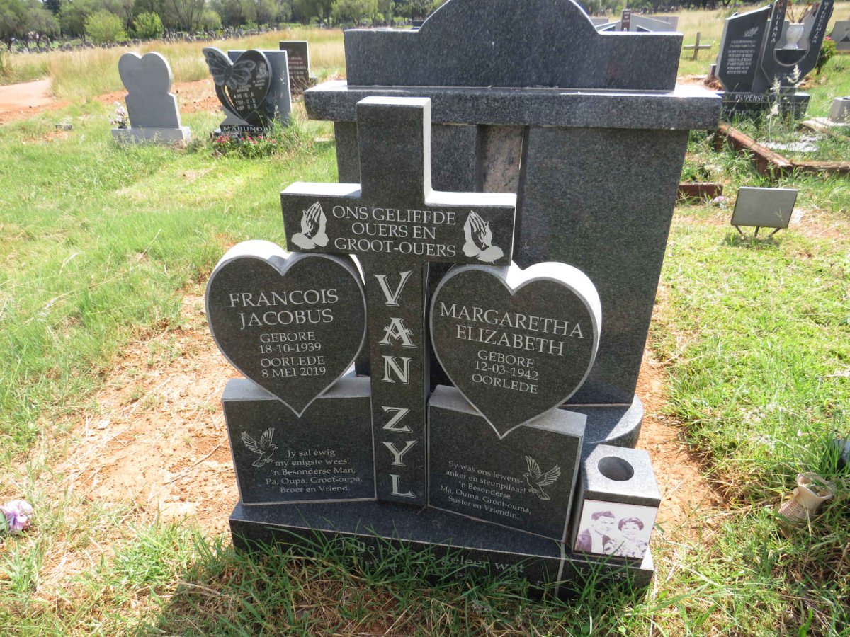 ZYL Francois Jacobus, van 1939-2019 & Margaretha Elizabeth 1942- 