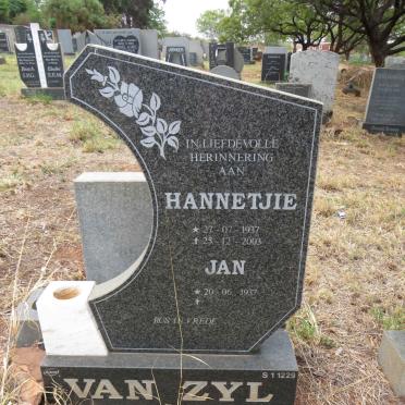 ZYL Jan, van -1937 & Hannetjie 1937-2003