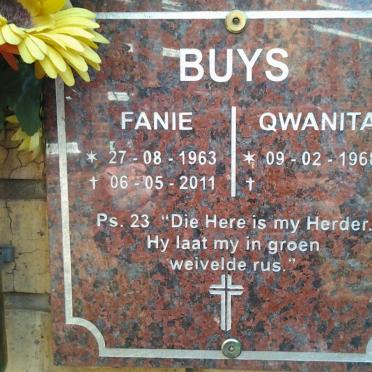 BUYS Fanie 1963-2011 &amp; Qwanita 1968-