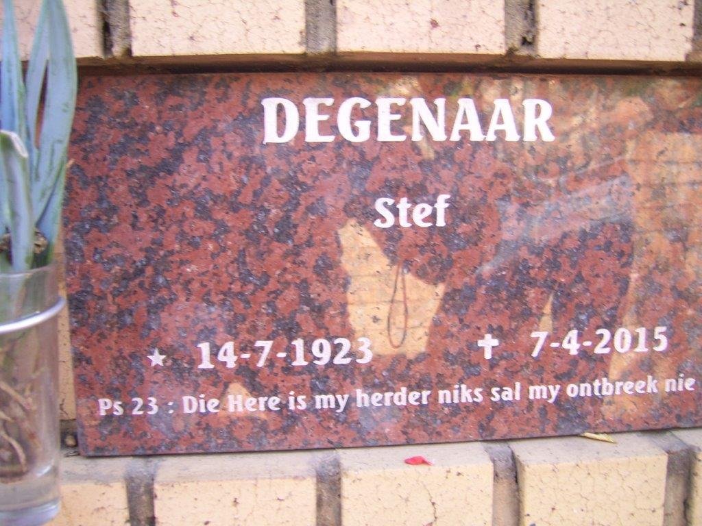 DEGENAAR Stef 1923-2015
