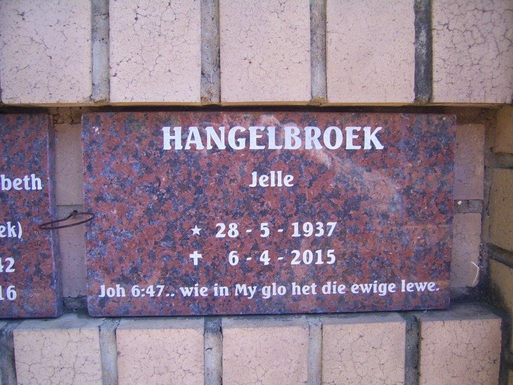 HANGELBROEK Jelle 1937-2015