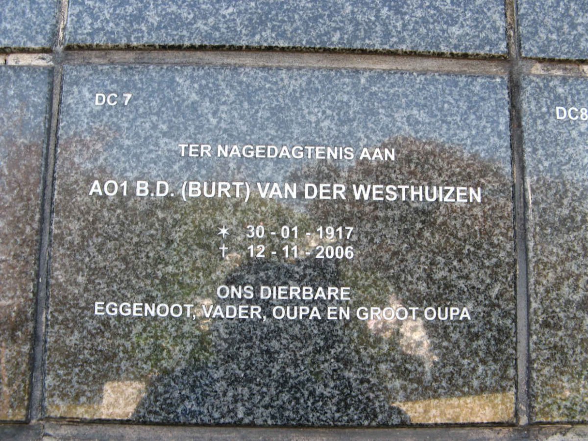 WESTHUIZEN B.D., van der 1917-2006