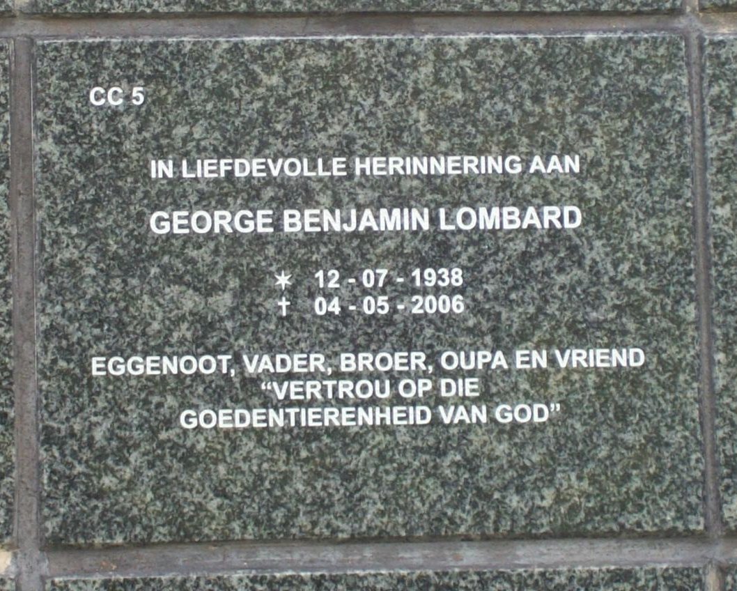 LOMBARD George Benjamin 1938-2006