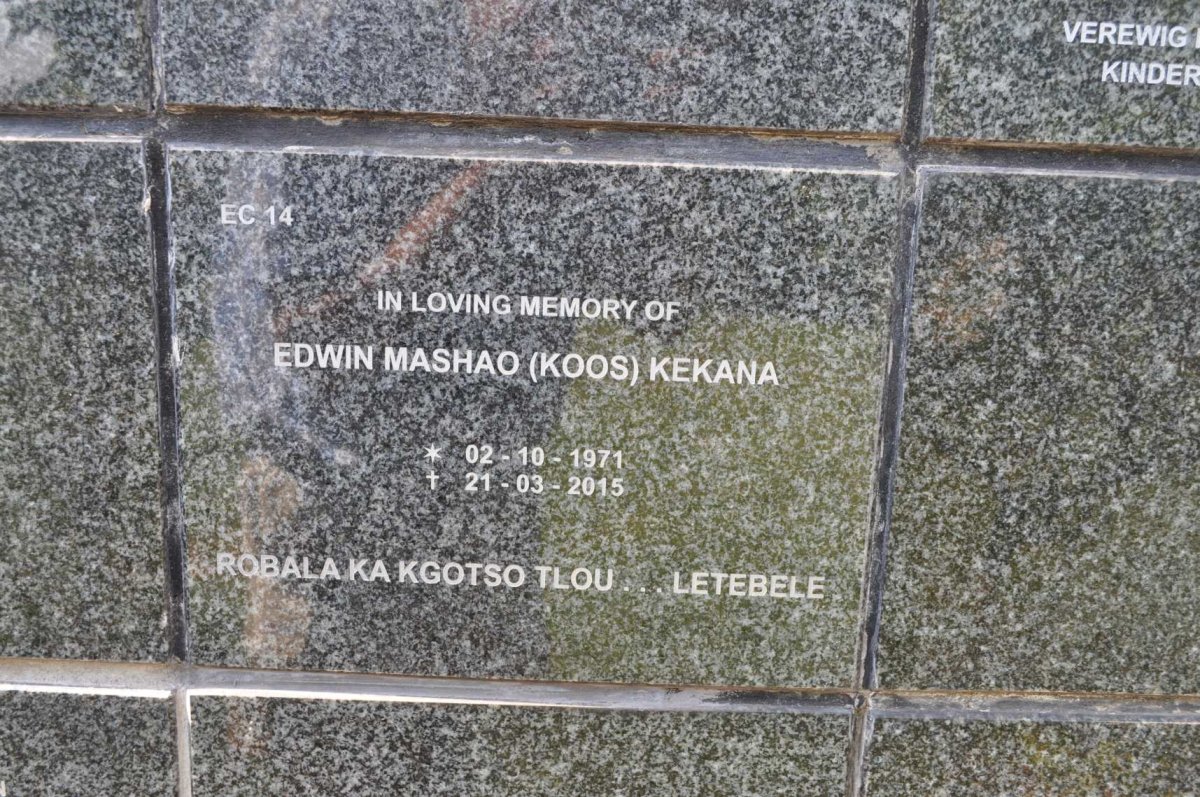 KEKANA Edwin Mashao 1971-2015