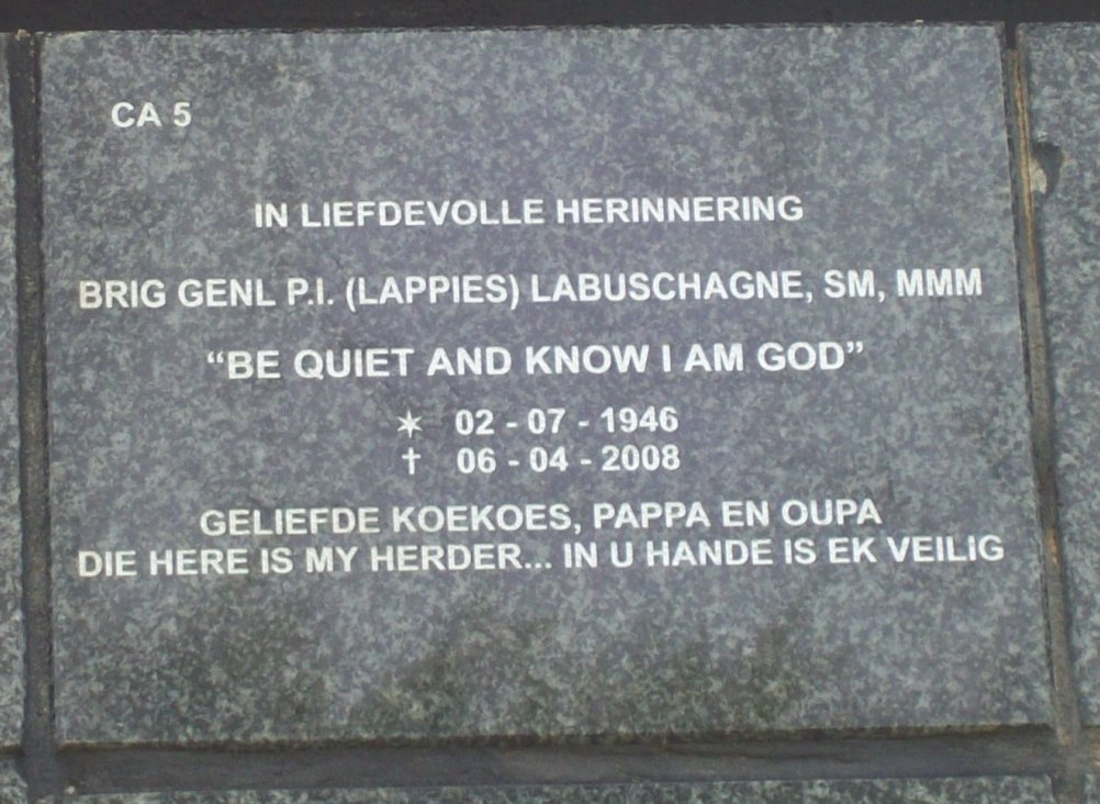 LABUSCHAGNE P.I. 1946-2008