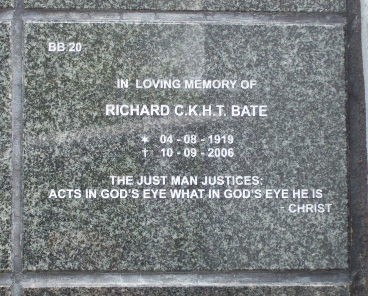 BATE Richard C.K.H.T. 1919-2006