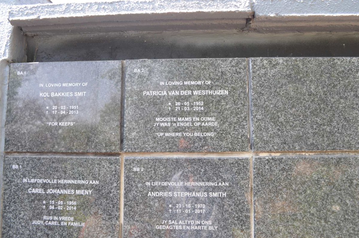 WESTHUIZEN Patricia, van der 1952-2014 :: SMIT Bakkie 1951-2013