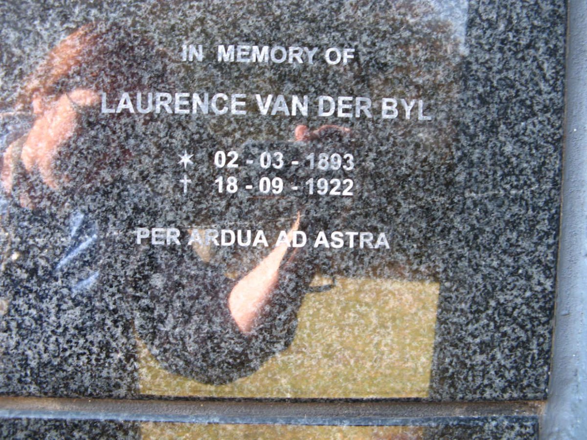 BYL Laurence, van der 1893-1922