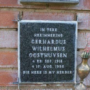OOSTHUYSEN Gerhardus Wilhelmus 1918-1995