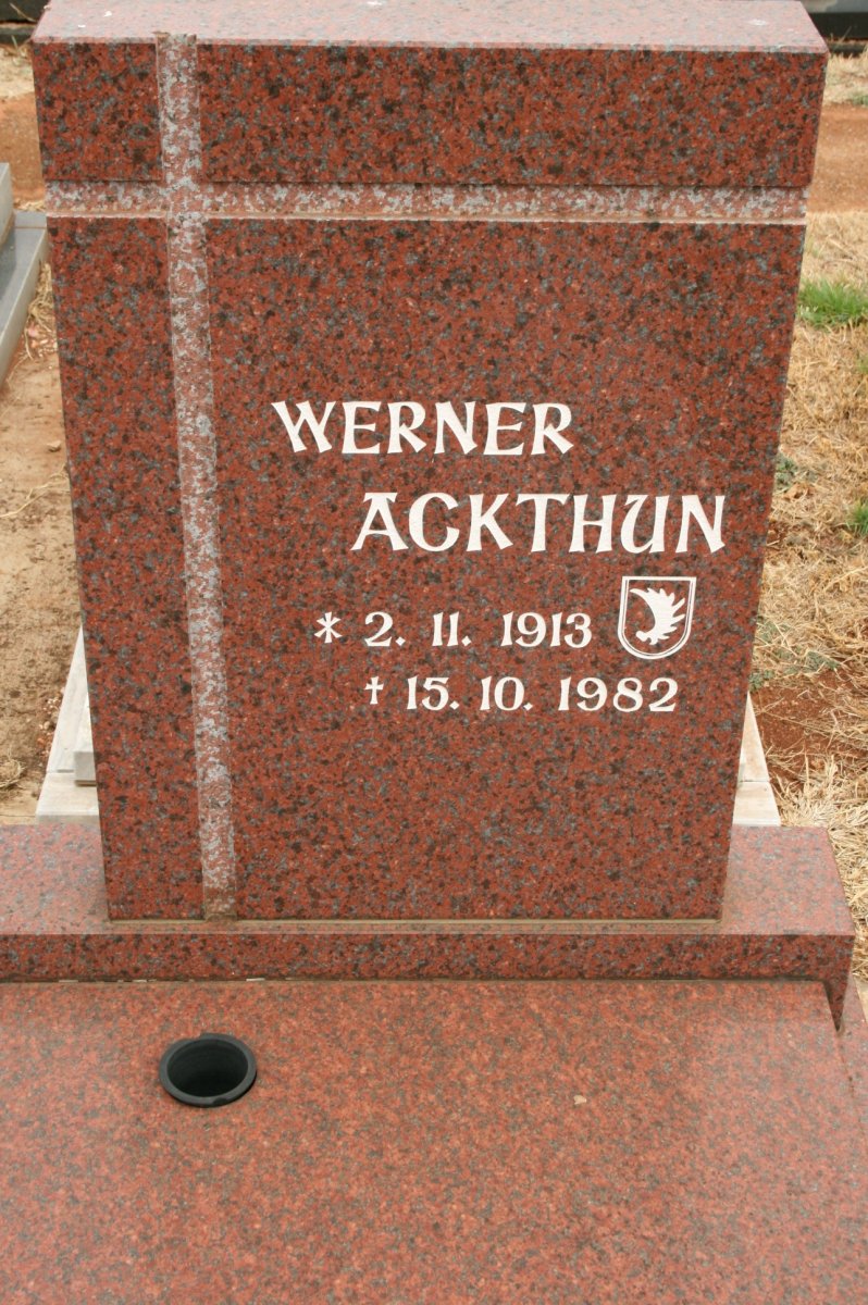 ACKTHUN Werner 1913-1982