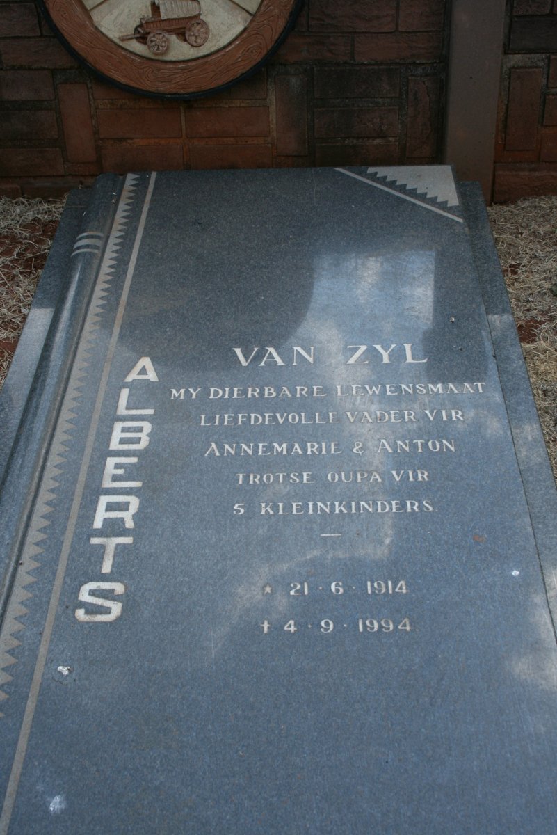 ALBERTS Van Zyl 1914-1994