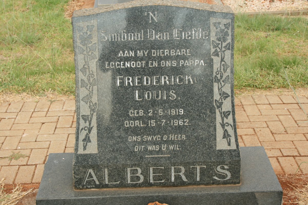 ALBERTS Frederick Louis 1919-1962