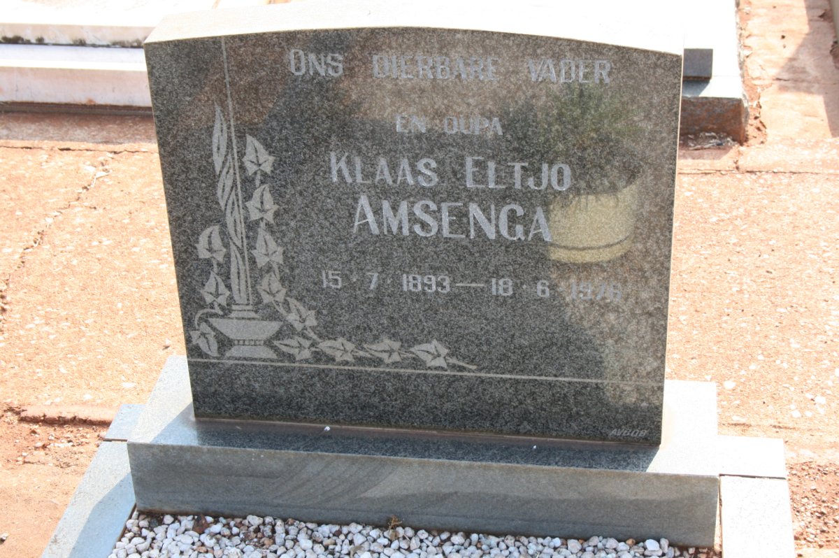AMSENGA Klaas Eltjo 1893-1976