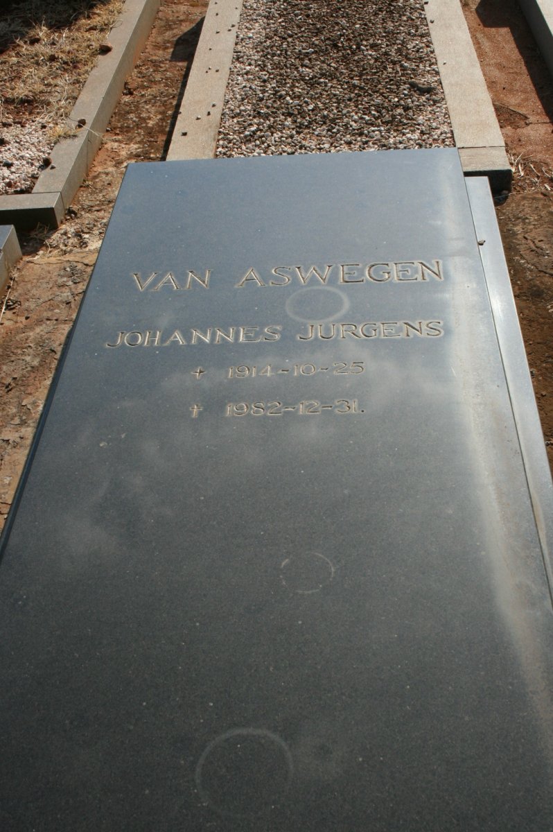 ASWEGEN Johannes Jurgens, van 1914-1982