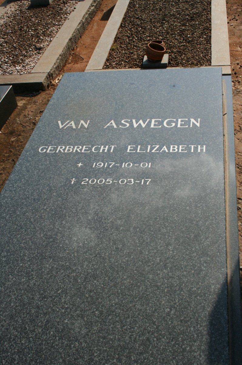 ASWEGEN Gerbrecht Elizabeth, van 1917-2005