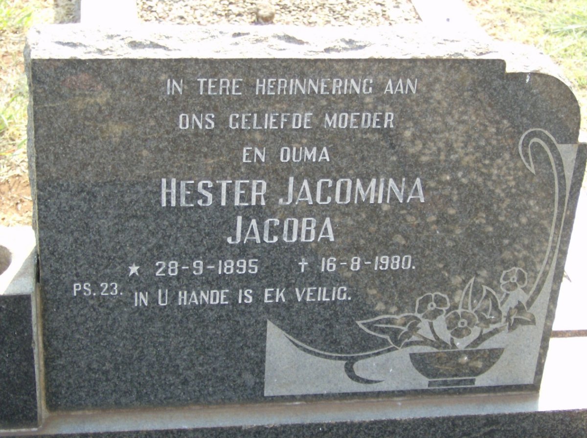 ASWEGEN Hester Jacomina Jacoba, van 1895-1980