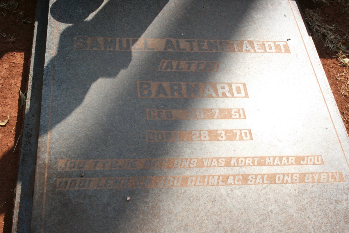 BARNARD Samuel Altenstaedt 1951-1970