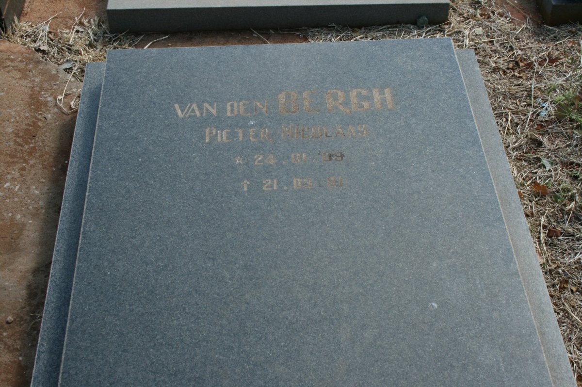 BERGH Pieter Nicolaas, van den 1909-1991