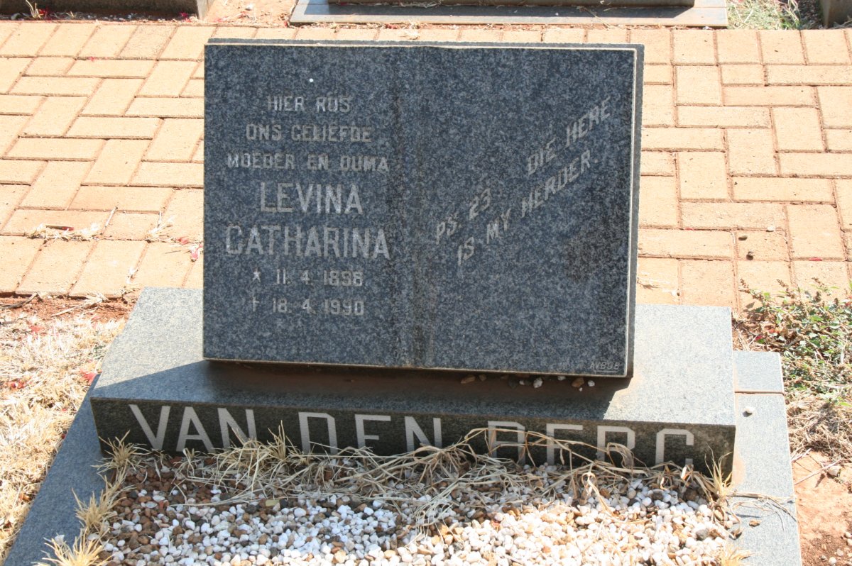 BERG Levina Catharina, van den 1898-1990