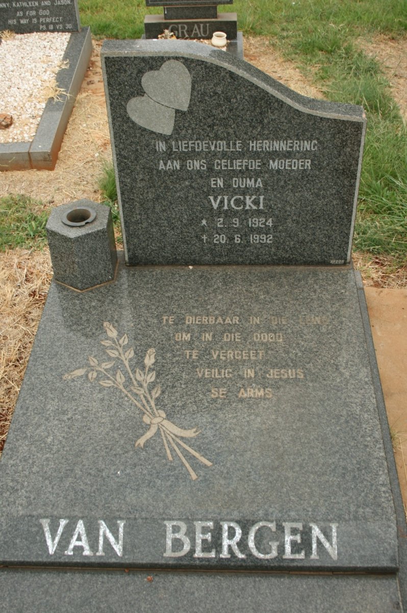 BERGEN Vicki, van 1924-1992