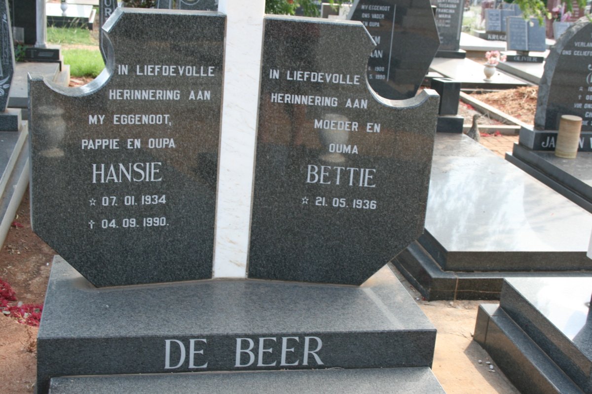 BEER Hansie, de 1934-1990 &amp; Bettie 1936-
