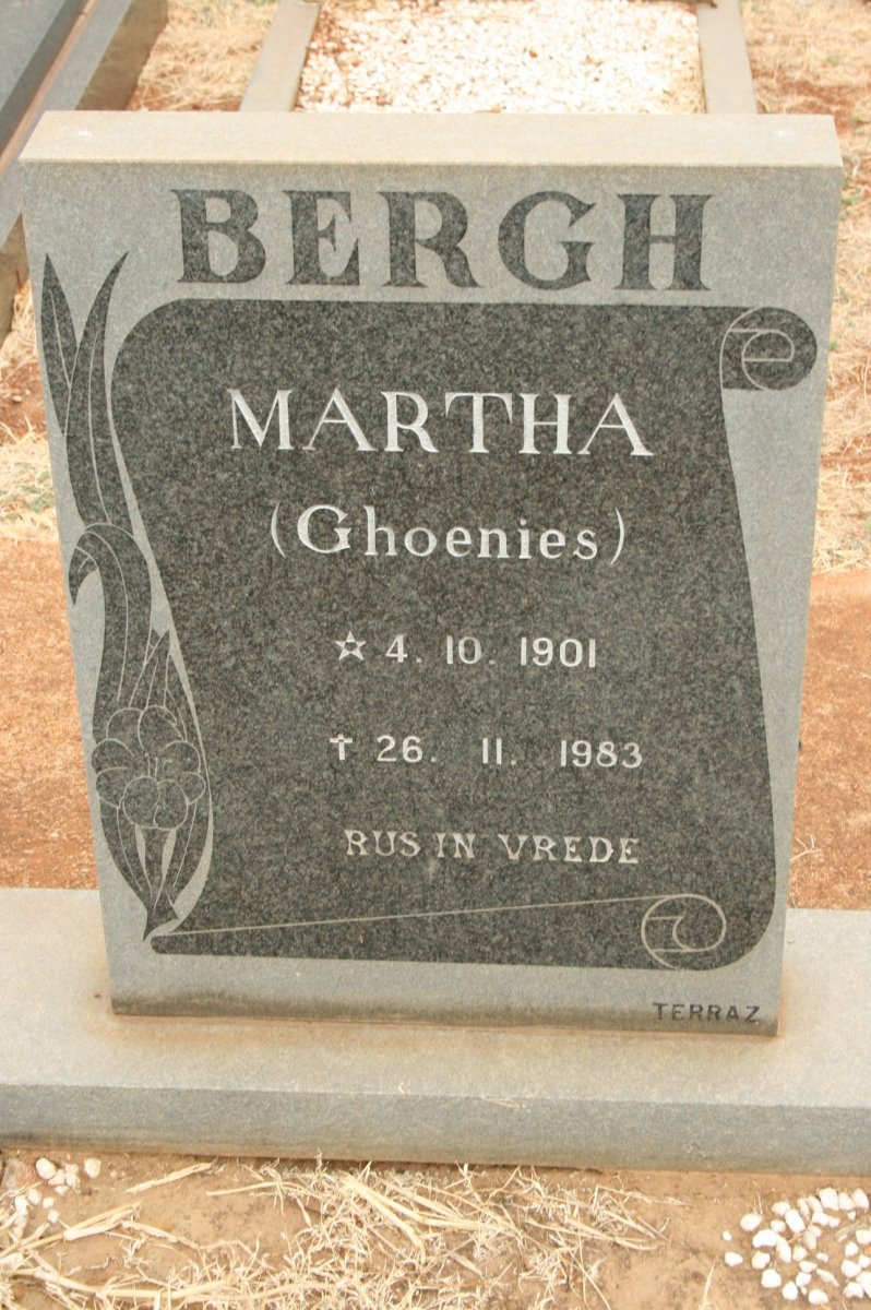 BERGH Martha 1901-1983