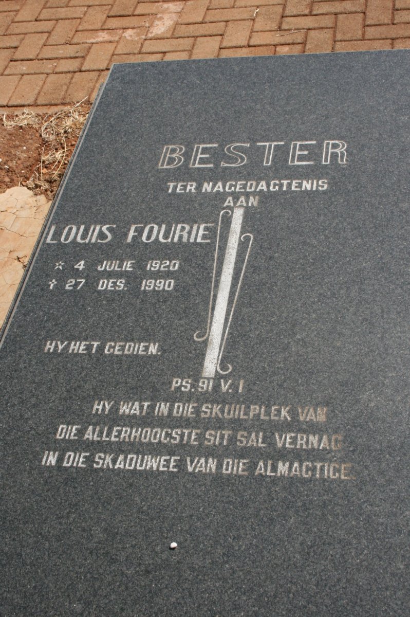 BESTER Louis Fourie 1920-1990