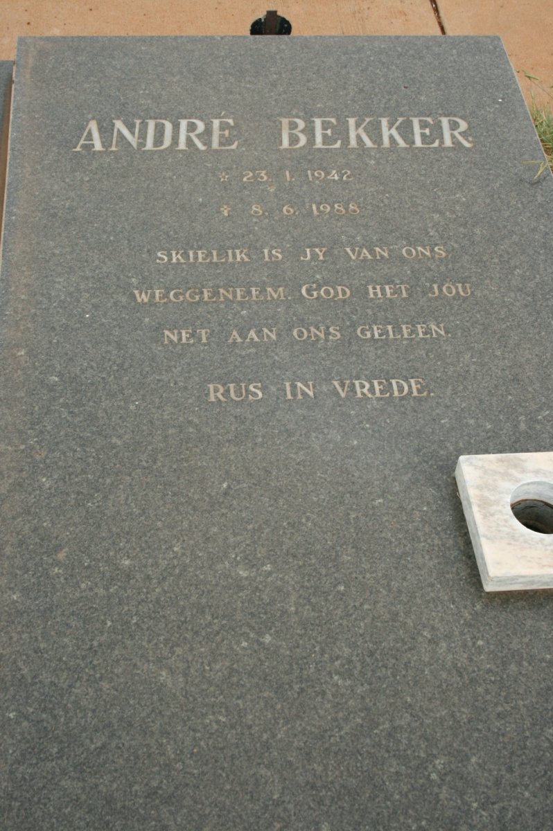 BEKKER Andre 1942-1988