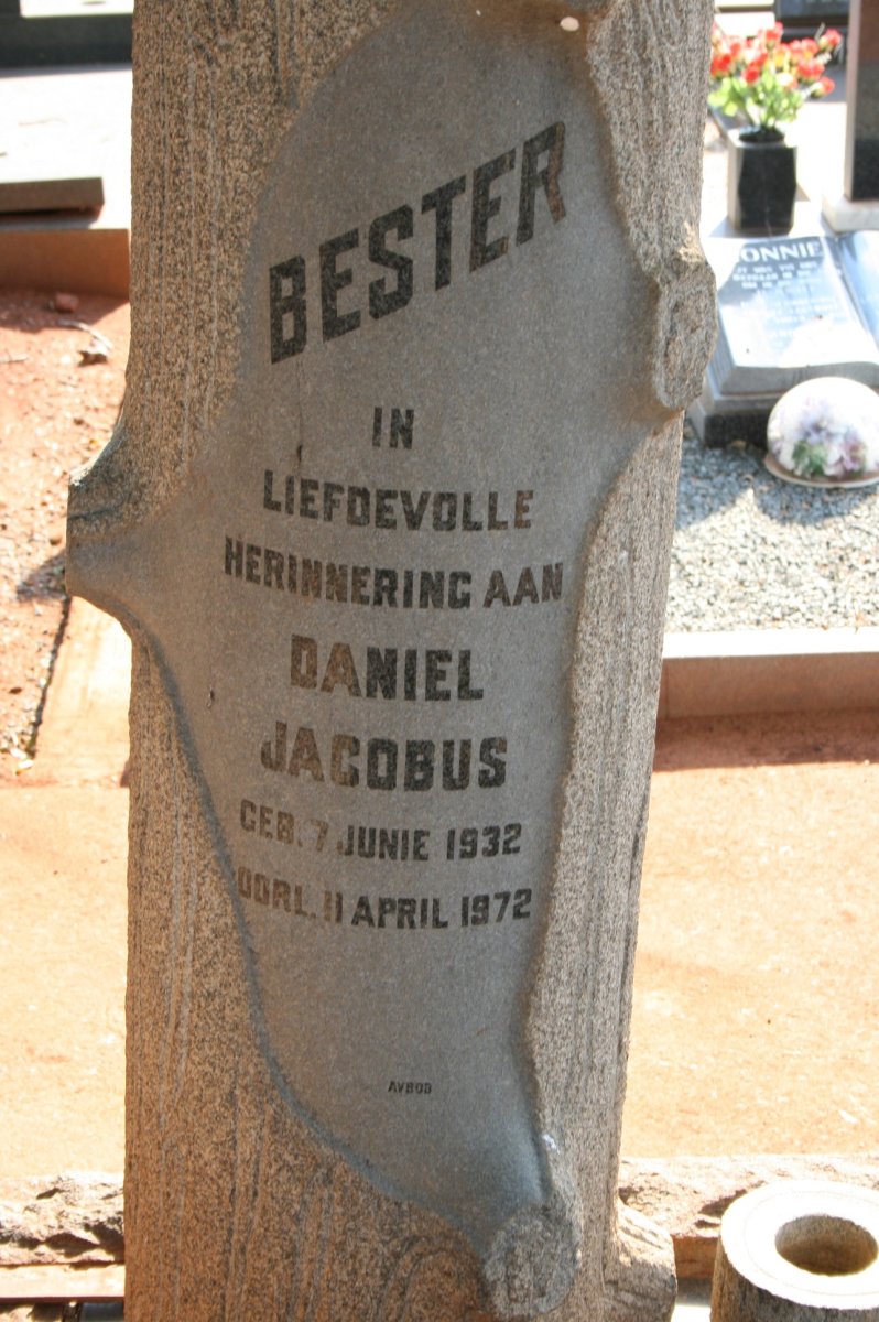 BESTER Daniel Jacobus 1932-1972