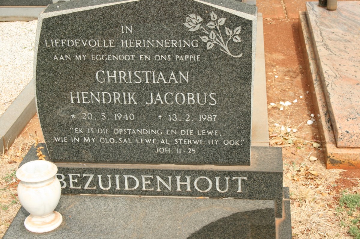 BEZUIDENHOUT Christiaan Hendrik Jacobus 1940-1987