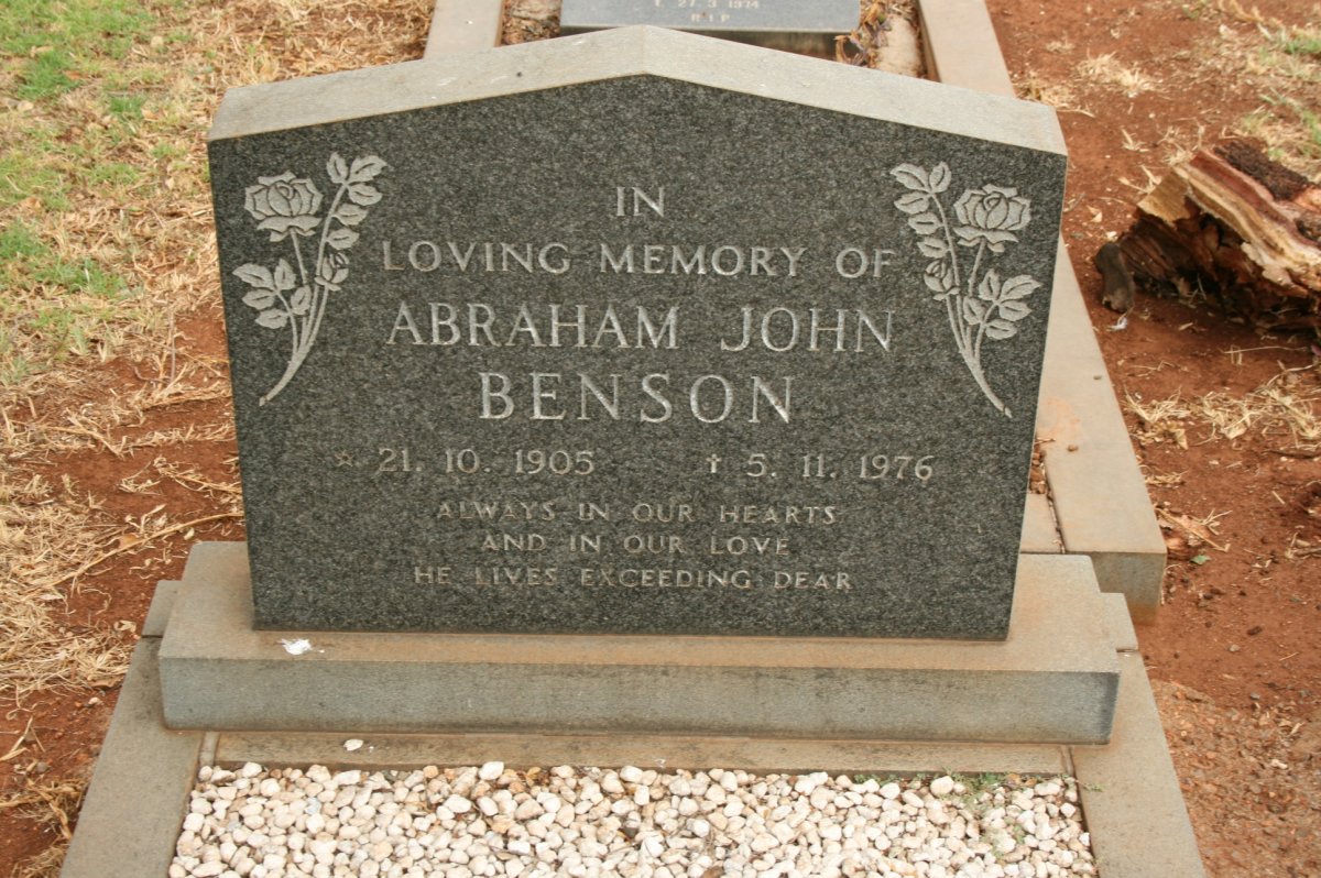 BENSON Abraham John 1905-1976
