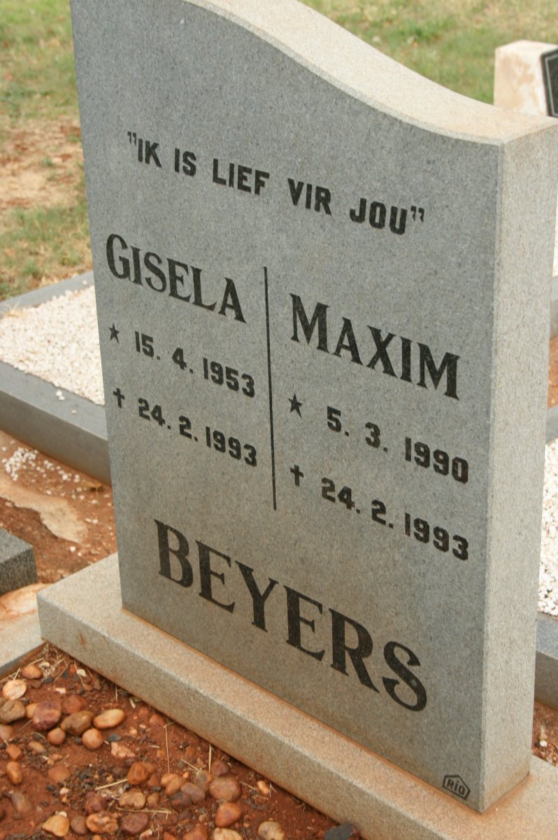 BEYERS Gisela 1953-1993 :: BEYERS Maxim 1990-1993