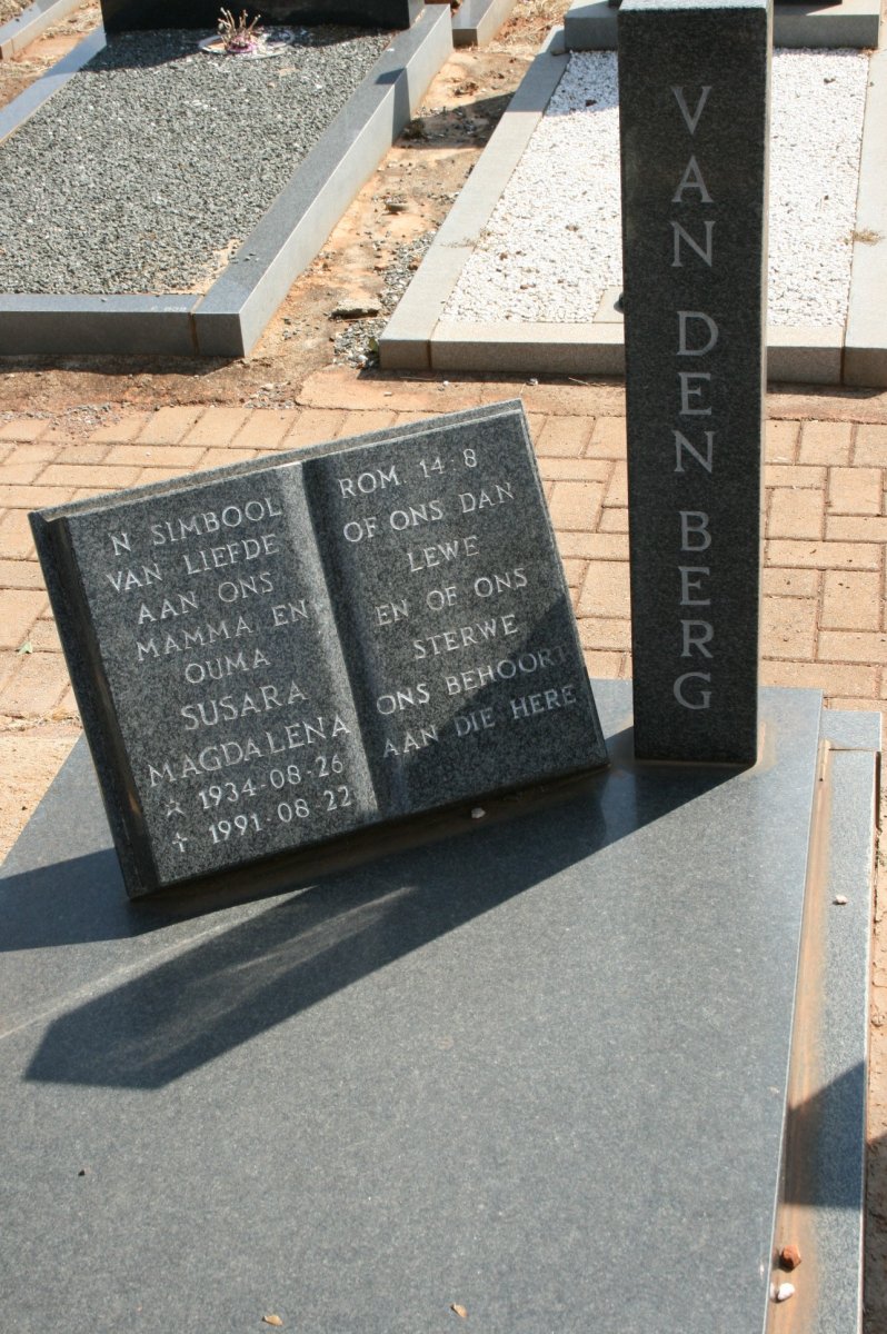 BERG Susara Magdalena, van den 1934-1991