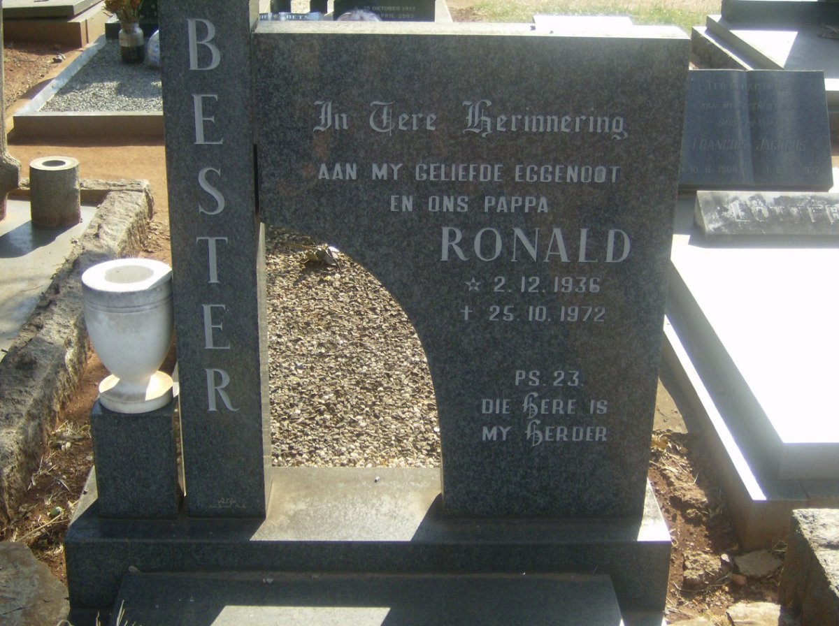 BESTER Ronald 1936-1972