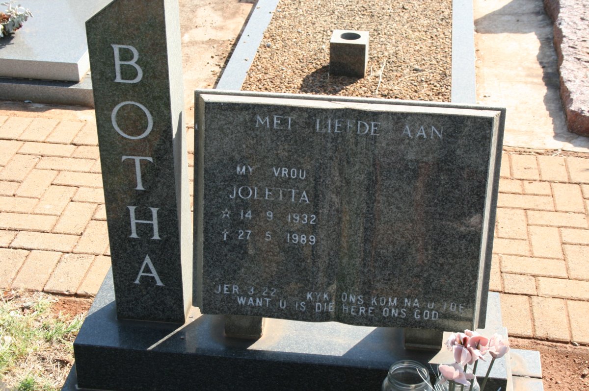BOTHA Joletta 1932-1989